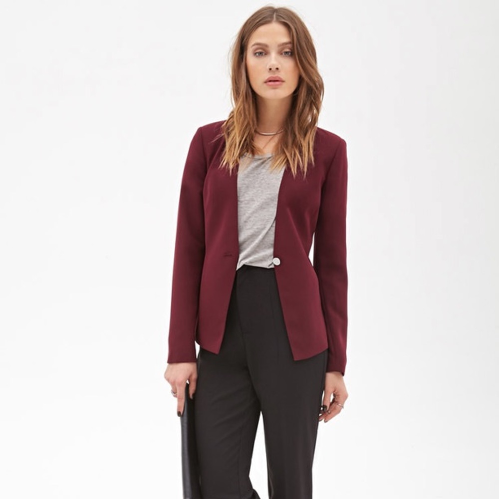 Forever 21 burgundy blazer